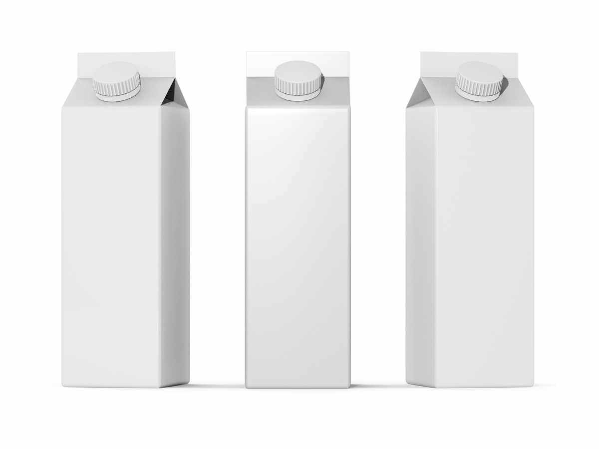 Набор картонных коробок для питьевых продуктов